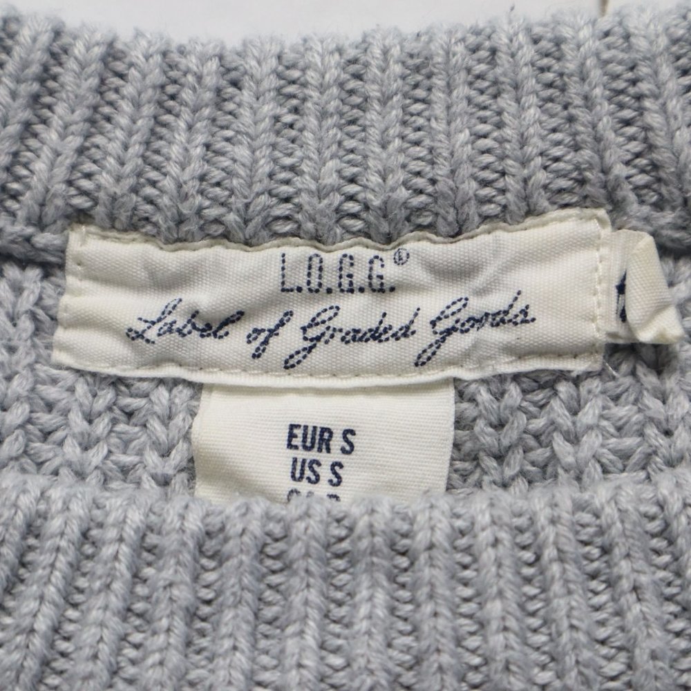 H&M L.O.G.G. Label Of Graded Goods Women's SZ S  Cotton Blend Knit Sweater - Picture 7 of 9
